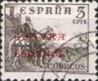 Spanish Postage Stamps of 1936-1940 Overprinted "Sahara Espanol" in Red or Blue Colour — 5C, brown