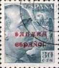 Spanish Postage Stamps of 1936-1940 Overprinted "Sahara Espanol" in Red or Blue Colour — 30C, blue
