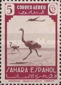 Airmail - Ostrich, Caravan — 5C, purple rose/violet brown, Struthio camelus