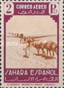 Airmail - Ostrich, Caravan — 2Pta, purple rose/ochre