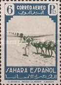 Airmail - Ostrich, Caravan — 6Pta, light blue/bronce green