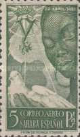 Airmail - The 500th Anniversary of the Birth of Queen Isabella I The Catholic — 5Pta, dark green