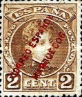 Spanish Postage Stamps Overprinted "CORREO ESPANOL MARRUECOS" — 2C, brown