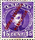 Spanish Postage Stamps Overprinted "CORREO ESPANOL MARRUECOS" — 15C, violet