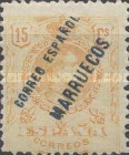 Spanish Postage Stamps Overprinted "CORREO ESPANOL - MARRUECOS" — 15C, orange yellow