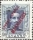 Overprinted "CORREO ESPANOL MARRUECOS" - Blue Control Number on Back — 40C, blue