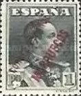 Overprinted "CORREO ESPANOL MARRUECOS" - Blue Control Number on Back — 1Pta, bluish grey