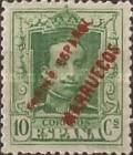 King Alfonso XII - Spanish Postage Stamps "CORREO ESPANOL - MARRUECOS" - See Also No. 49-62 — 10C, bluish green