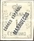 Overprinted "CORREO ESPANOL MARRUECOS" - Blue Control Number on Back — 1C, green