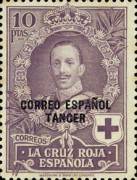 Red Cross - Not Issued Stamps Overprinted "CORREO ESPANOL - TANGER" — 10Pta, violet