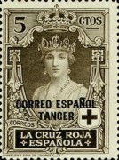 Red Cross - Not Issued Stamps Overprinted "CORREO ESPANOL - TANGER" — 5C, blackish brown