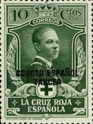 Red Cross - Not Issued Stamps Overprinted "CORREO ESPANOL - TANGER" — 10C, dark green