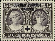 Red Cross - Not Issued Stamps Overprinted "CORREO ESPANOL - TANGER" — 15C, dark violet