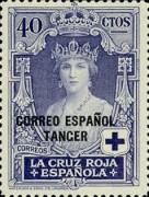 Red Cross - Not Issued Stamps Overprinted "CORREO ESPANOL - TANGER" — 40C, ultramarine