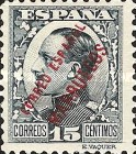 King Alfonso XIII - Spanish Postage Stamps Overprinted "CORREO ESPANOL - MARRUECOS" — 15C, greenish slate