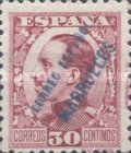 King Alfonso XIII - Spanish Postage Stamps Overprinted "CORREO ESPANOL - MARRUECOS" — 30C, purple red