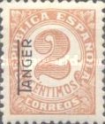 Spanish Postage Stamps Overprinted "TANGER" Vetically — 2C, light brown