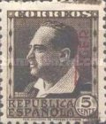 Spanish Postage Stamps Overprinted "TANGER" Vetically — 5C, dark brown