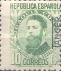 Spanish Postage Stamps Overprinted "TANGER" Vetically — 10C, green