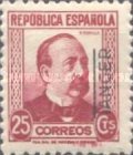 Spanish Postage Stamps Overprinted "TANGER" Vetically — 25C, dark carmine