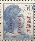 Spanish Postage Stamps Overprinted "Correo - Espanol - Tanger" — 50C, blue
