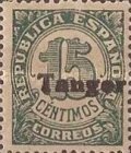 Spanish Postage Stamps Overprinted "Tanger" — 15C, bluish green
