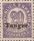 Spanish Postage Stamps Overprinted "Tanger" — 20C, violet