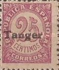 Spanish Postage Stamps Overprinted "Tanger" — 25C, purple, Grey paper