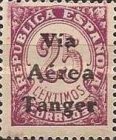 Airmail - Spanish Postage Stamps Overprinted "Via - Aerea - Tanger" — 25C, purple