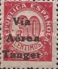 Airmail - Spanish Postage Stamps Overprinted "Via - Aerea - Tanger" — 30C, carmine
