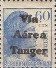 Airmail - Spanish Postage Stamps Overprinted "Via - Aerea - Tanger" — 60C, blue