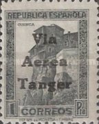 Airmail - Spanish Postage Stamps Overprinted "Via - Aerea - Tanger" — 1Pta, slate-grey