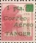 Airmail - Spanish Stamps Surcharged & Overprinted "Correo Aereo Tanger" — 1/45Pta/C, carmine