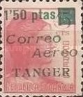 Airmail - Spanish Stamps Surcharged & Overprinted "Correo Aereo Tanger" — 1.50/45Pta/C, carmine