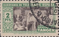 Beneficient Stamps 1947 — 2Pta, light green/violet brown