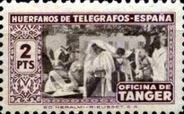 Beneficient Stamps 1948 — 2Pta, Mauve/violet brown