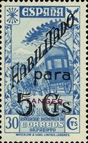 Beneficient Stamps 1941 - Previous Issues Overprinted "HABILITADO" and Surchaged — 5/30C, blue