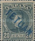 Spanish Postage Stamps Overprinted "TETUAN" - Blue Control Number on Back — 20C, greenish black